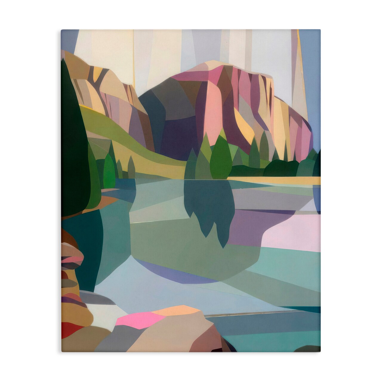 Stupell Industries El Capitan & Merced River Canvas, design by Melba Browne